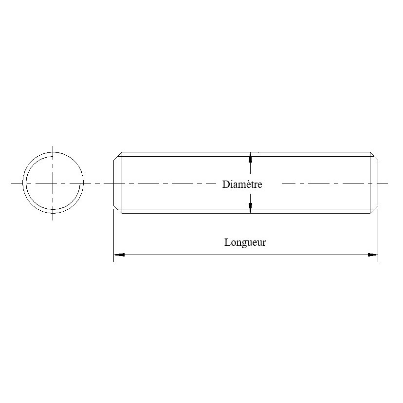 Tige filetée acier zingué 8.8 diamètre 12mm longueur 1m